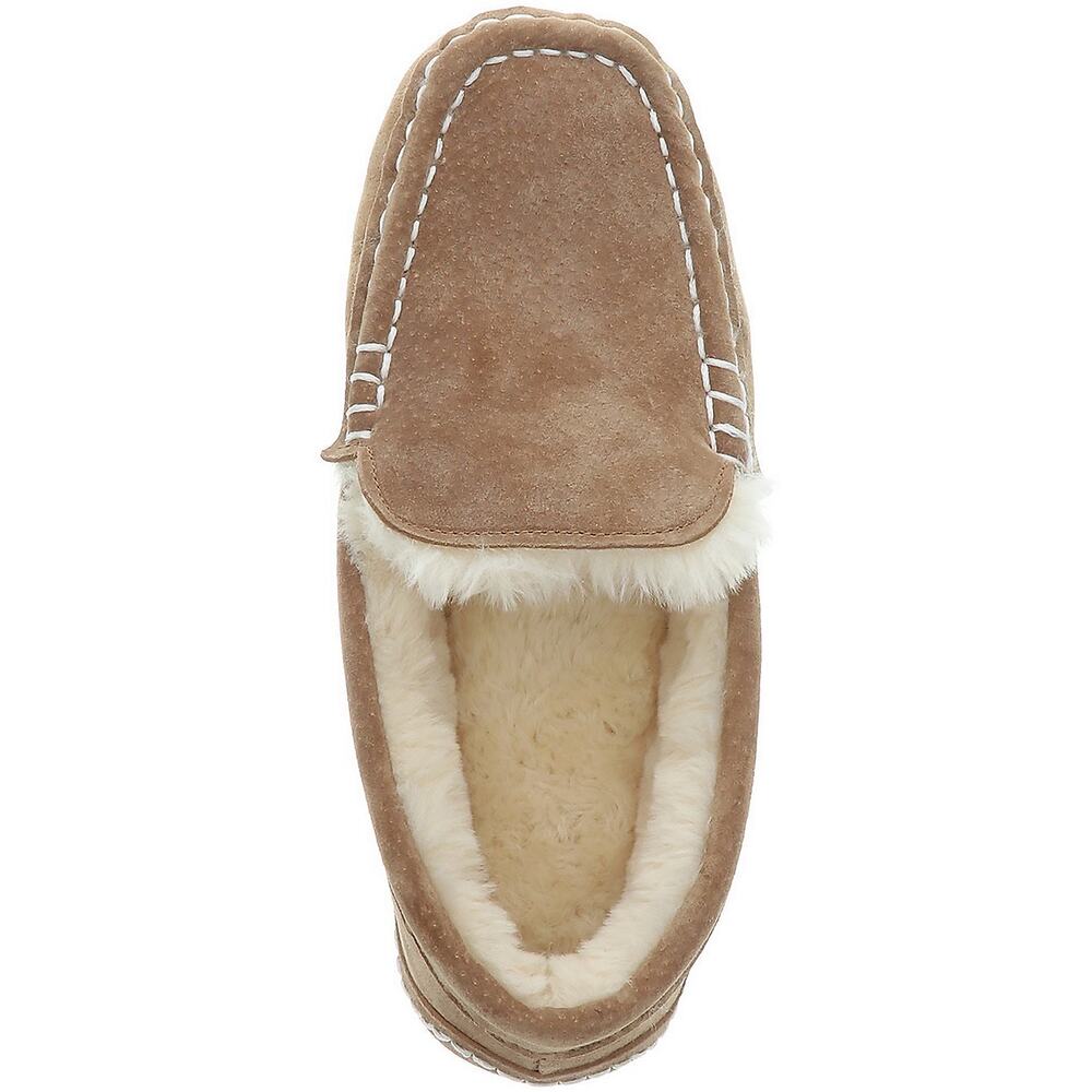 NEW! Lamo Women's Callie Leather Suede Moccasin Slippers Chestnut US 8